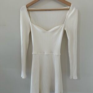 Reformation Bruno Knit Dress in the color Fior Di Latte.